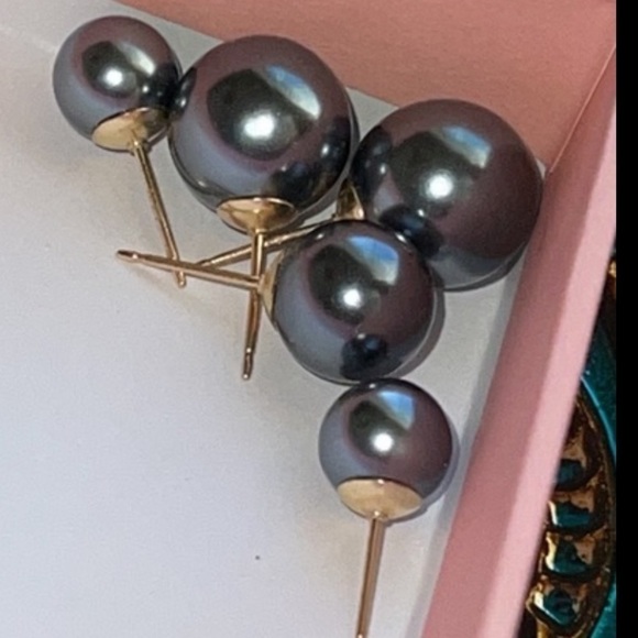 Neiman Marcus 14KT Gold studded Tahitian pearl 9mm Only 1 Single Availab… - Picture 6 of 16